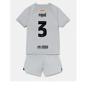 Barcelona Gerard Pique #3 babykläder Tredje Tröja barn 2022-23 Korta ärmar (+ Korta byxor)
